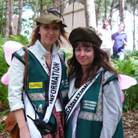 Festivals on a budget - how to save money at festivals - Latitude Festival volunteers working as pixies